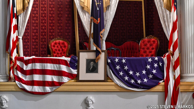 Chairs in the Lincoln box at Ford's Theatre in Washington, D. C., Ford's Theatre National Historic Site