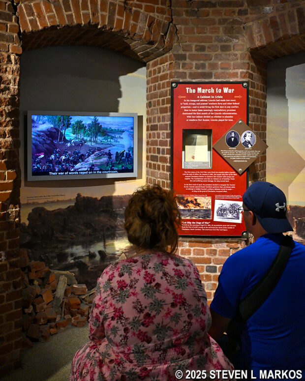 Video on the start of the Civil War shown at the Ford's Theatre National Historic Site Museum