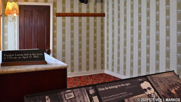 Room in the Peterson House where President Lincoln died, Ford's Theatre National Historic Site