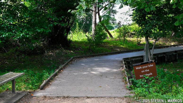 Start of the Marsh Boardwalk at Kenilworth Aquatic Gardens in Washington, D.C.