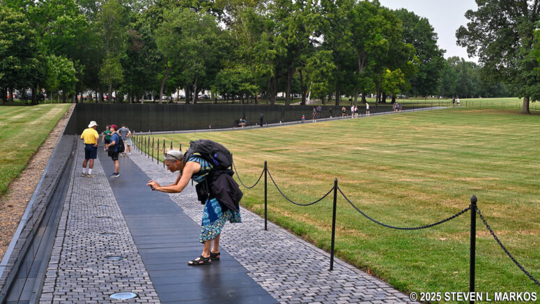 Visitors to the Vietnam Veterans Memorial in Washington, D.C.