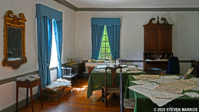Parlor in the Ford Mansion used by George Washington and his staff as an office and dining room, Morristown National Historical Park