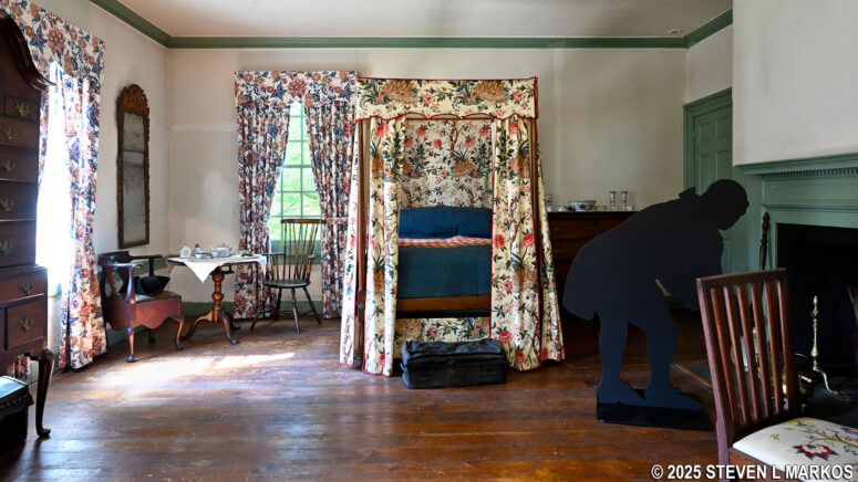 Upstairs master bedroom used by George and Martha Washington during their 1779-80 stay at the Ford Mansion, Morristown National Historical Park
