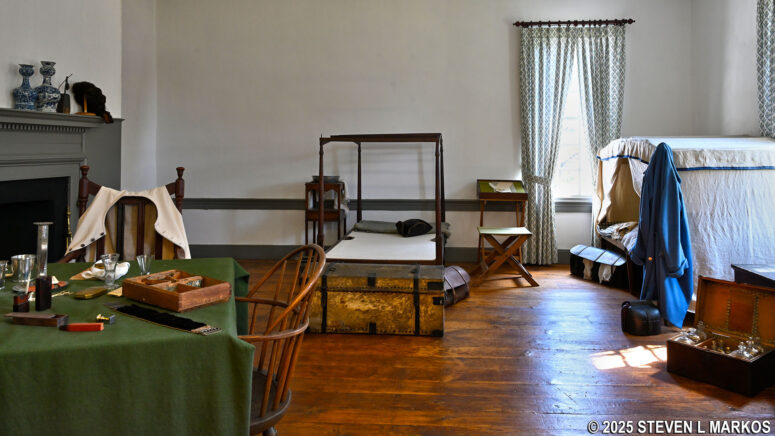 Upstairs bedroom in the Ford Mansion used by George Washington's aides-de-camps, Morristown National Historical Park