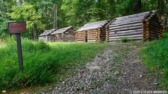Replicas of soldier huts at the Pennsylvania Line Encampment Site, Morristown National Historical Park