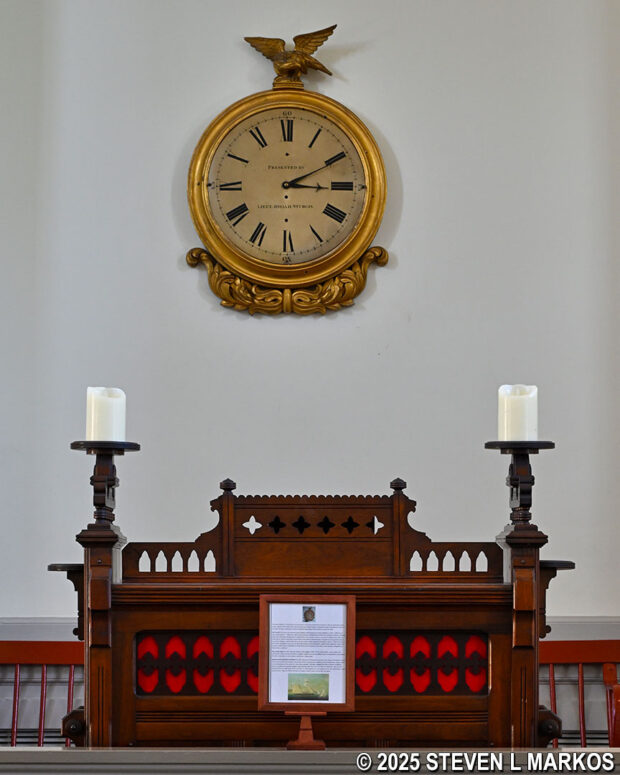 Willard Clock from 1833 hangs in the Whaleman’s Chapel of the Seamen's Bethel in New Bedford, Massachusetts