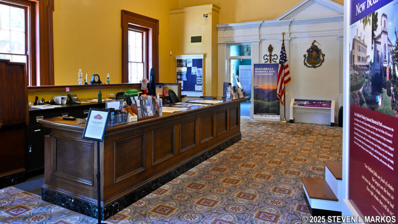 Information desk at the Visitor Center for New Bedford Whaling National Historical Park