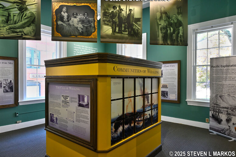 Exhibit in the Visitor Center on the diversity of those who worked in the whaling industry, New Bedford Whaling National Historical Park