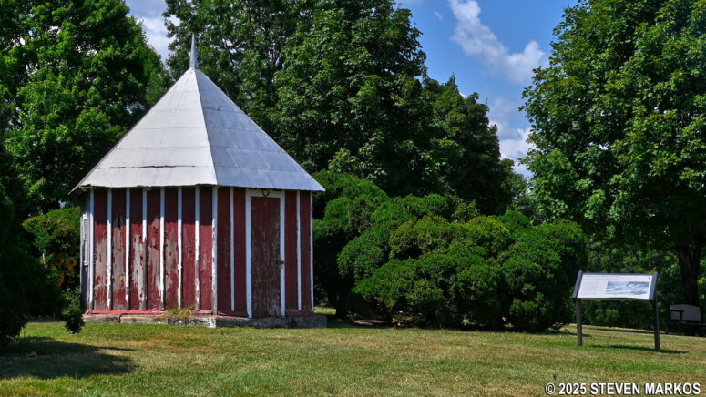 Hexagonal shed at Oxon Hill Farm in Maryland