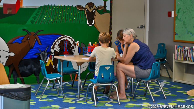 Children's activity area in the Oxon Hill Farm Visitor Center