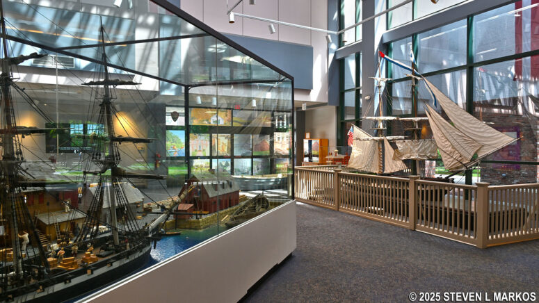Exhibit area at the Salem Armory Visitor Center, Salem Maritime National Historical Park