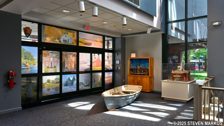 Exhibit area at the Salem Armory Visitor Center, Salem Maritime National Historical Park