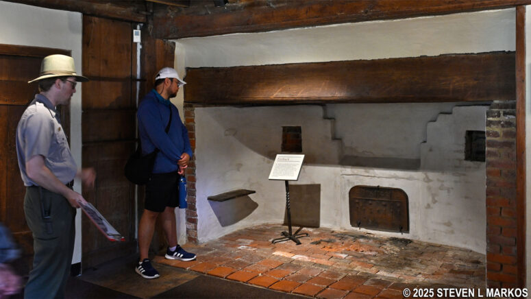 Lower floor fireplace in the Iron Works House at Saugus Iron Works National Historic Site