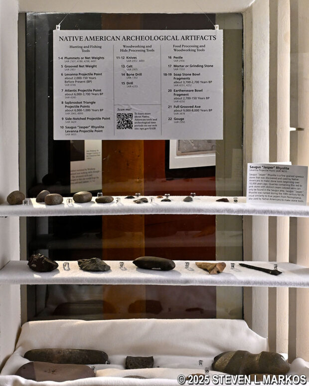 500-pound trip hammer found during the excavation of Saugus Iron Works in the mid-1900 on display in the Saugus Iron Works Museum