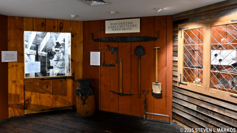 Exhibits in the Iron Works Museum at Saugus Iron Works National Historic Site