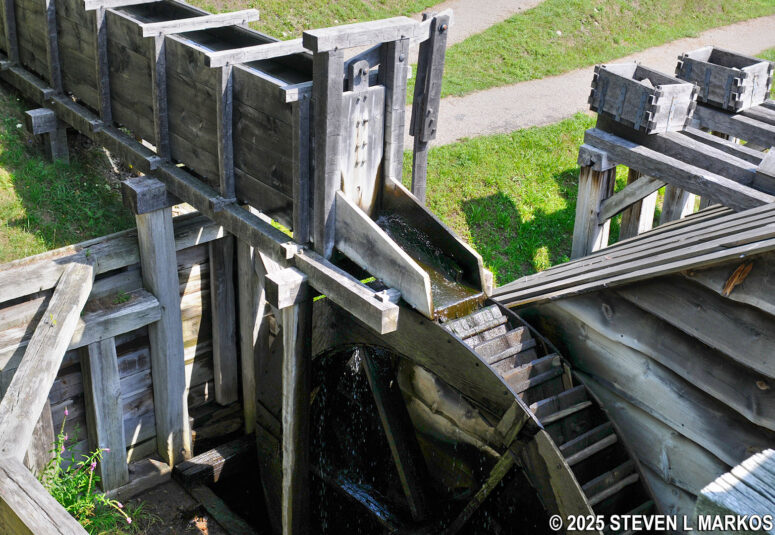 Working waterwheel at Saugus Iron Works National Historic Site