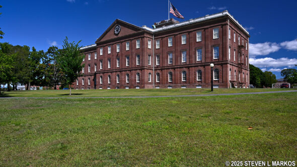 Grounds surrounding the Main Arsenal Building at Springfield Armory National Historic Site