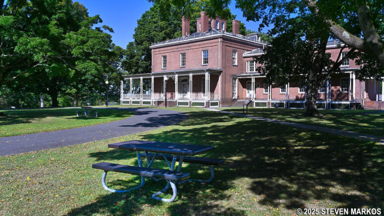 Picnic tables near the Commanding Officer's House at Springfield Armory National Historic Site