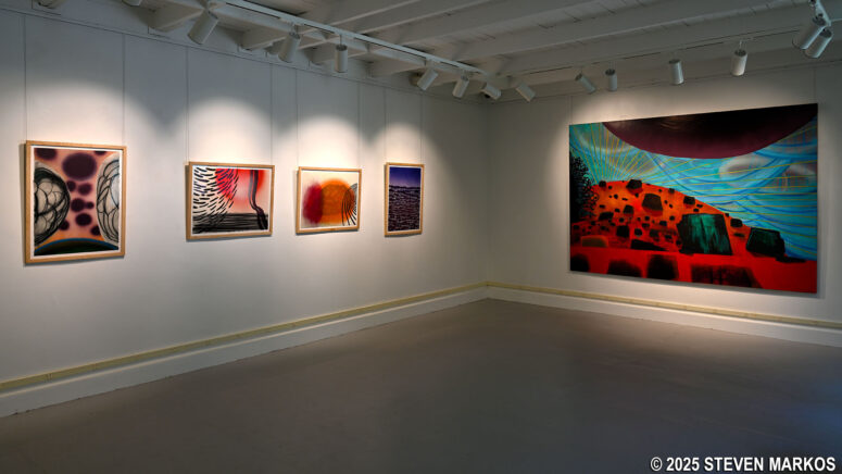 Art exhibit in the Picture Gallery at Saint-Gaudens National Historical Park