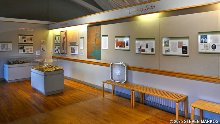 Permanent exhibit area at the Visitor Center focuses on the American Revolution, Saint Paul's Church National Historic Site