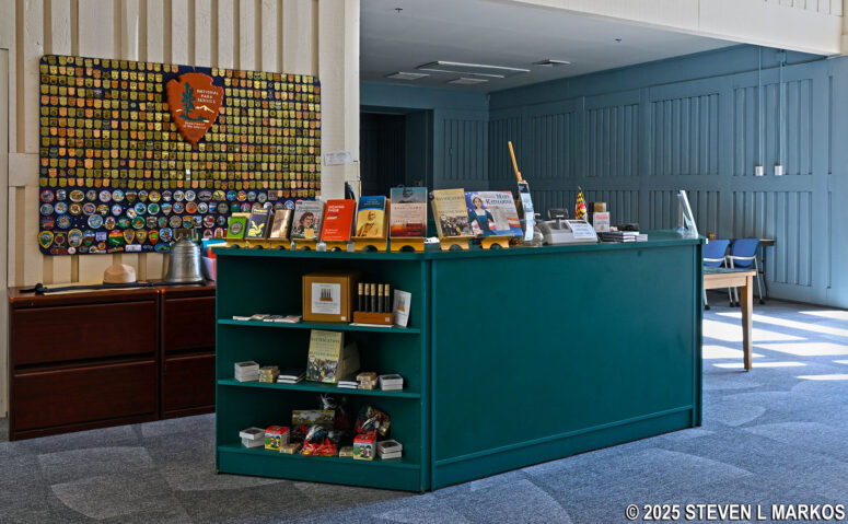 Information desk at the Thomas Stone National Historic Site Visitor Center