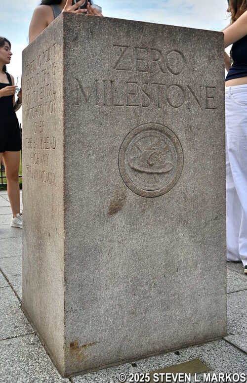 Zero Milestone marker, part of the President's Park in Washington, D.C.