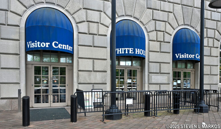 Entrance to the White House Visitor Center in the Herbert Hoover Federal Building