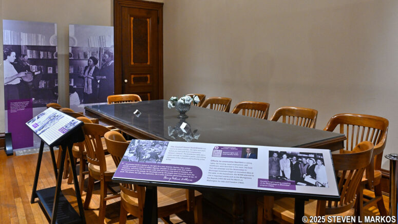 Boardroom in the National Council of Negro Women's 1943-1966 headquarters building, Mary McLeod Bethune Council House National Historic Site