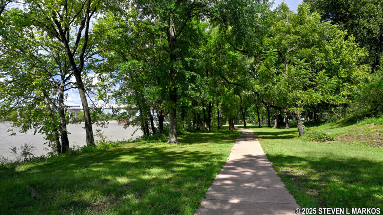 Typical terrain on the River Loop Trail at Fort Smith National Historic Site