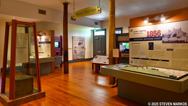Indian Territory exhibit area at the Fort Smith National Historic Site Visitor Center