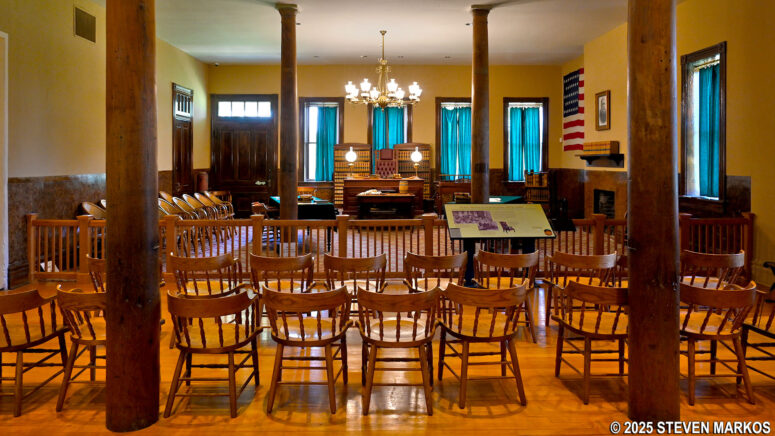 Restored courtroom of Judge Parker at the Fort Smith National Historic Site Visitor Center