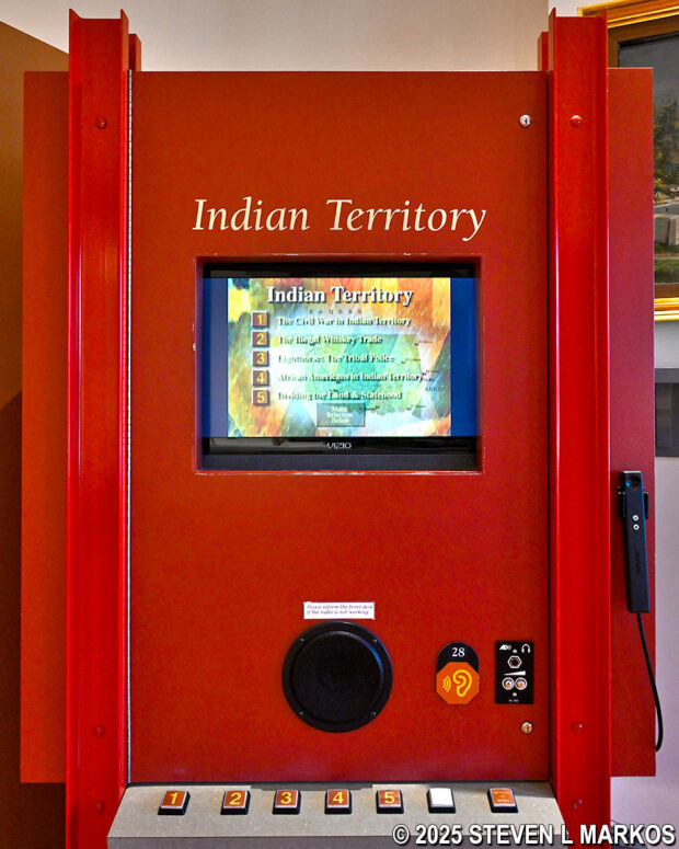 Video exhibit on Indian Territory at the Fort Smith National Historic Site Visitor Center