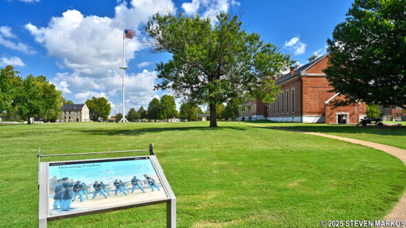 Parade ground at Fort Smith National Historic Site