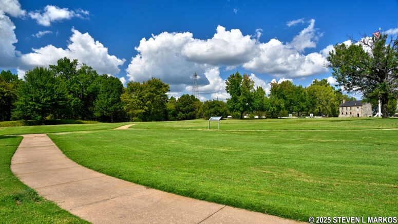 Section of the parade ground loop at Fort Smith National Historic Site