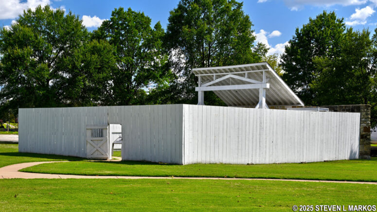 Reconstructed 1886 gallows at Fort Smith National Historic Site