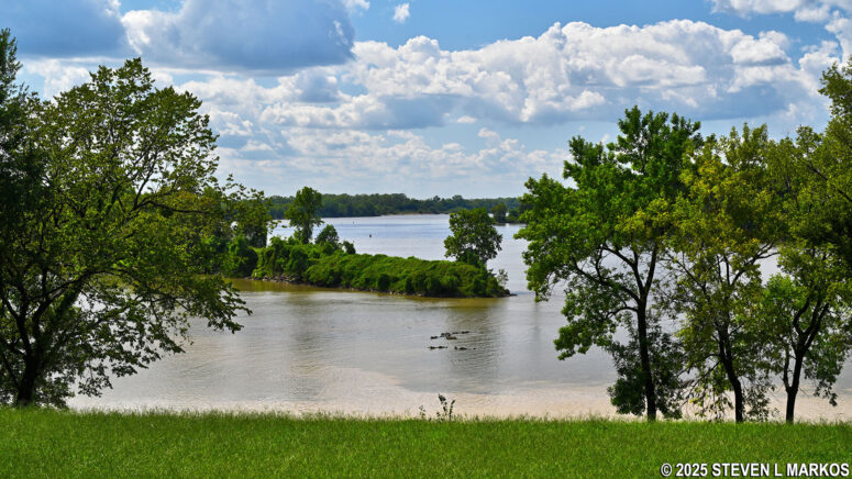 Junction of the Arkansas and Poteau rivers as seen from the River Loop Trail at Fort Smith National Historic Site