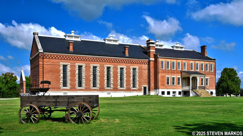 Former military barracks (right side) where the Fort Smith Council was held in 1865, Fort Smith National Historic Site