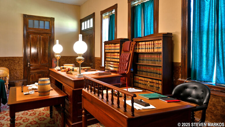 Reconstructed courtroom of Judge Parker at Fort Smith National Historic Site