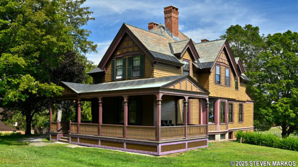 Southwest side of the 1890 Farm Manager's House at Billings Farm and Museum in Woodstock, Vermont