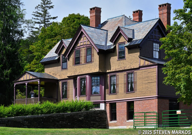 South side (rear) of the 1890 Farm Manager's House at Billings Farm and Museum in Woodstock, Vermont