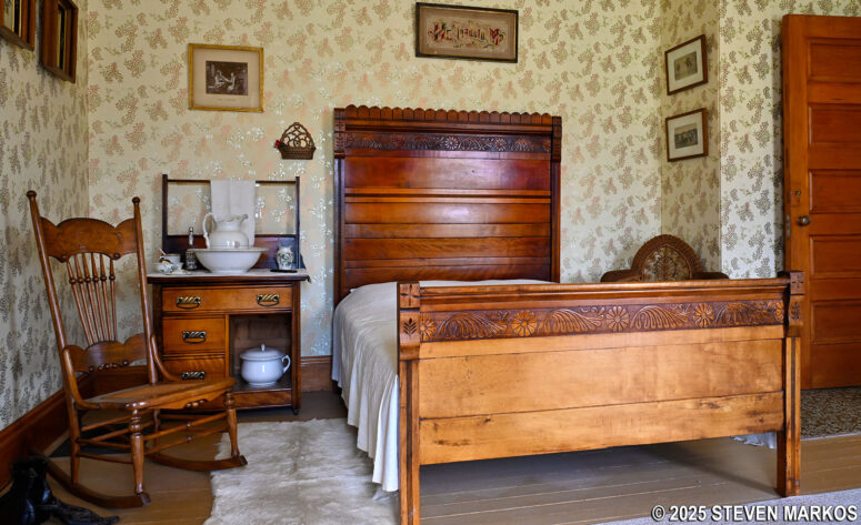Bedroom in the 1890 Farm Manager's House at Billings Farm and Museum in Woodstock, Vermont