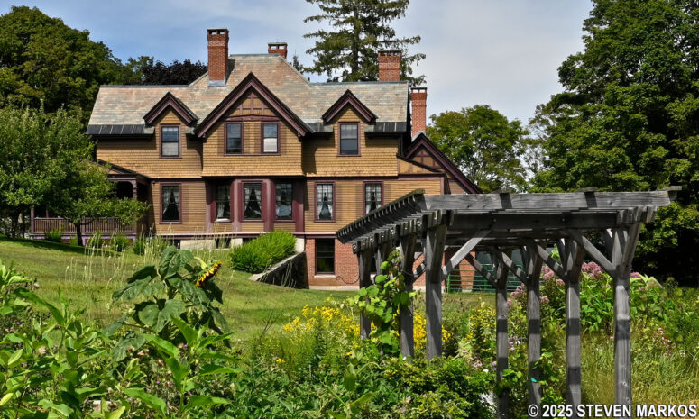 1890s Farm Manager's House viewed from the gardens at the Billings Farm and Museum in Woodstock, Vermont