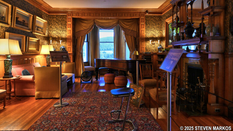 Eastern half of the parlor in the Billings Mansion at Marsh-Billings-Rockefeller National Historical Park