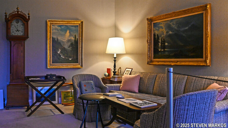Study attached to the master bedroom in the Billings Mansion at Marsh-Billings-Rockefeller National Historical Park