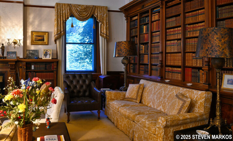 Library in the Billings Mansion at Marsh-Billings-Rockefeller National Historical Park
