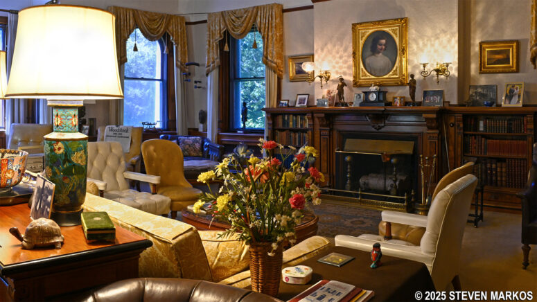 Library in the Billings Mansion at Marsh-Billings-Rockefeller National Historical Park