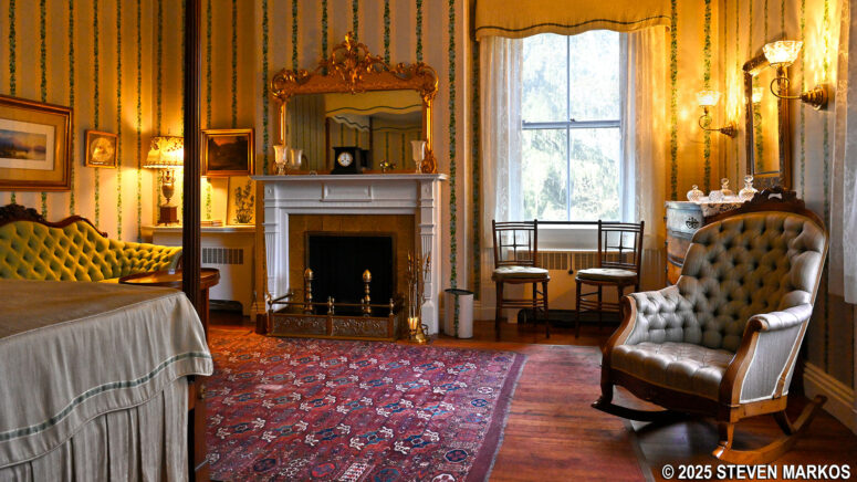 Bedroom on the second floor of the Billings Mansion at Marsh-Billings-Rockefeller National Historical Park