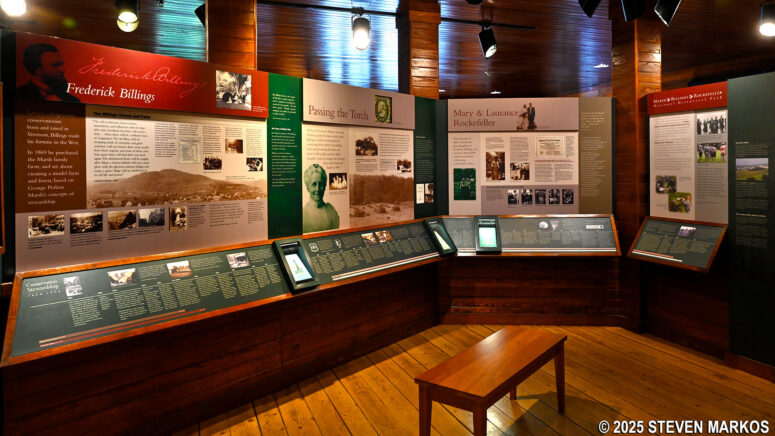 Conservation Stewardship exhibit at the Carriage Barn Visitor Center, Marsh-Billings-Rockefeller National Historical Park