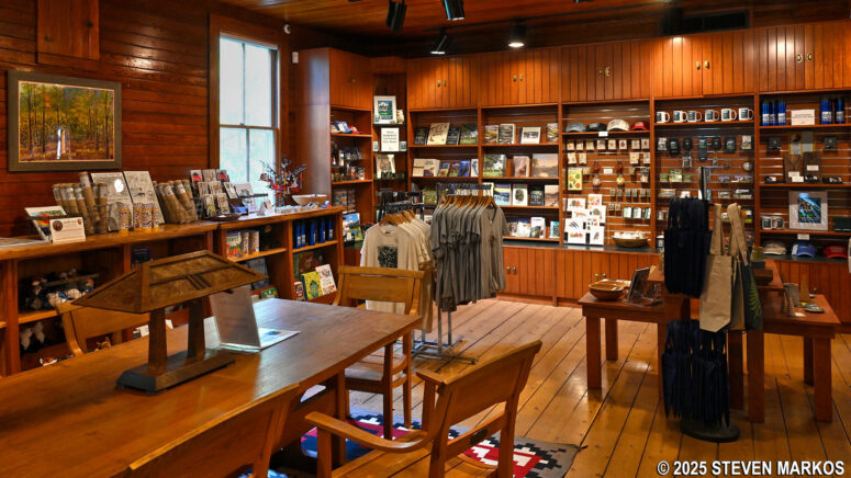 Souvenir and book store in the Carriage Barn Visitor Center at Marsh-Billings-Rockefeller National Historical Park