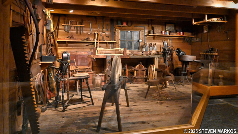 Farm workshop at the Vermont Farm Life Museum, Billings Farm and Museum in Woodstock, Vermont
